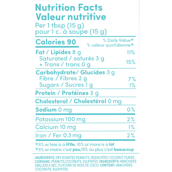 Natural Peanut Butter - Coconut
