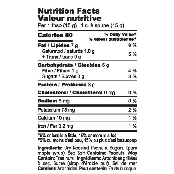 Natural Peanut Butter - Maple