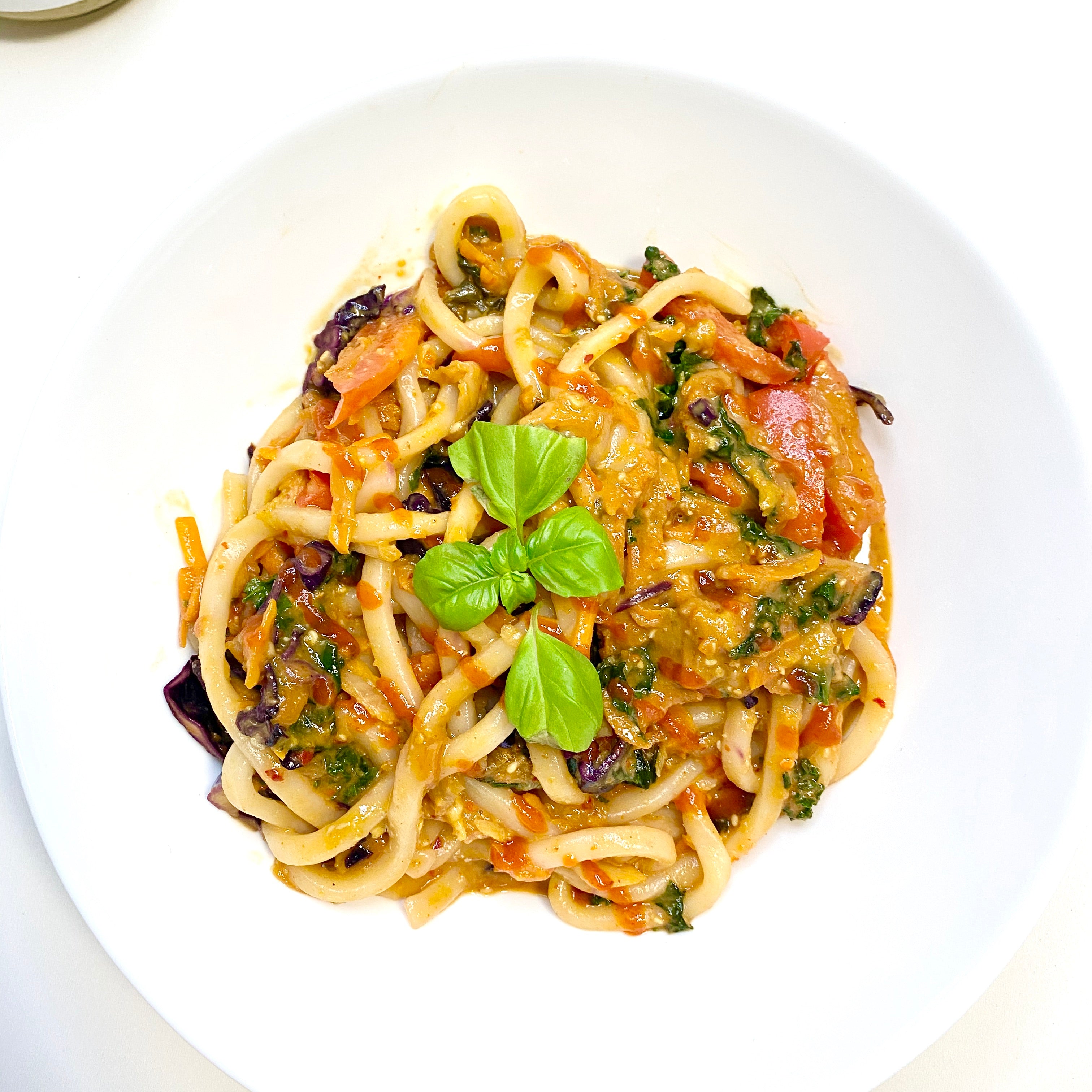 Natural Peanut Butter + Kimchi Noodle Stir Fry
